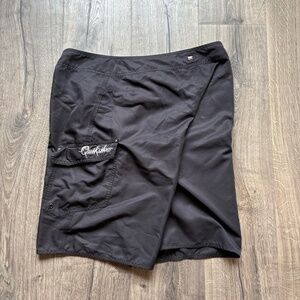Quiksilver Mens Board Shorts Size Large Black Cargo Quick Dry Y2K Surf